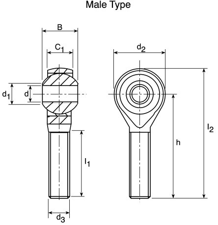  rod end Zeichnung 