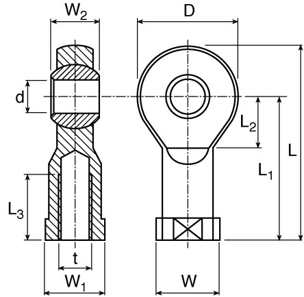  rod end Zeichnung 