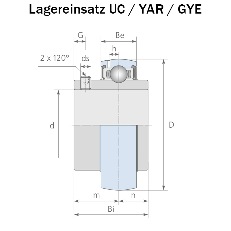  steel bearing insert Zeichnung 