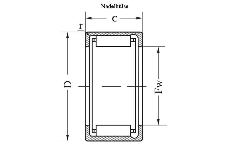Nadellager Zeichnung Nadellager Zeichnung