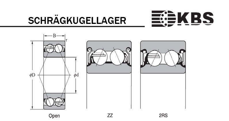  Schrägkugellager Zeichnung 