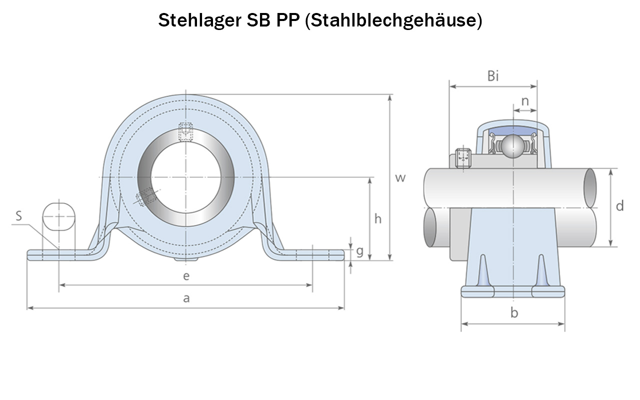  Stehlager Zeichnung 