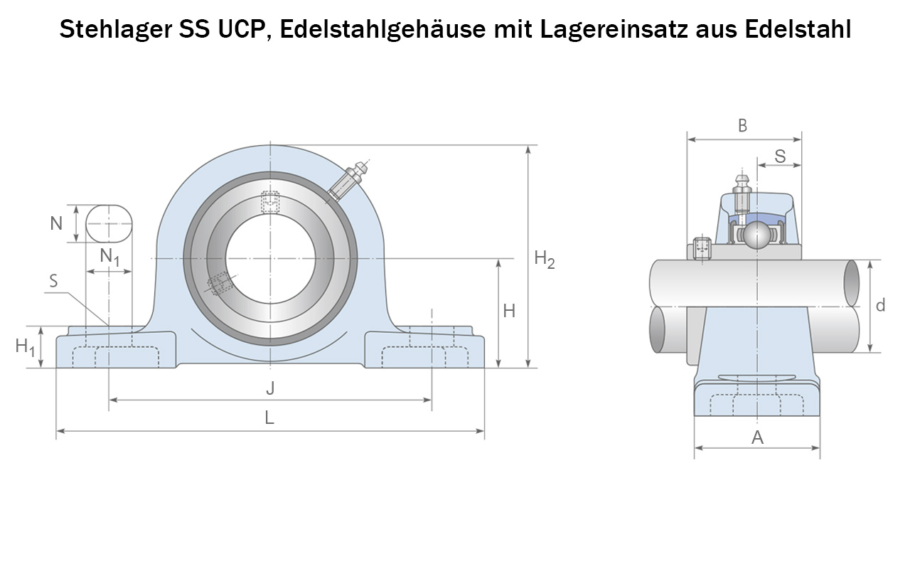  Stehlager Zeichnung 