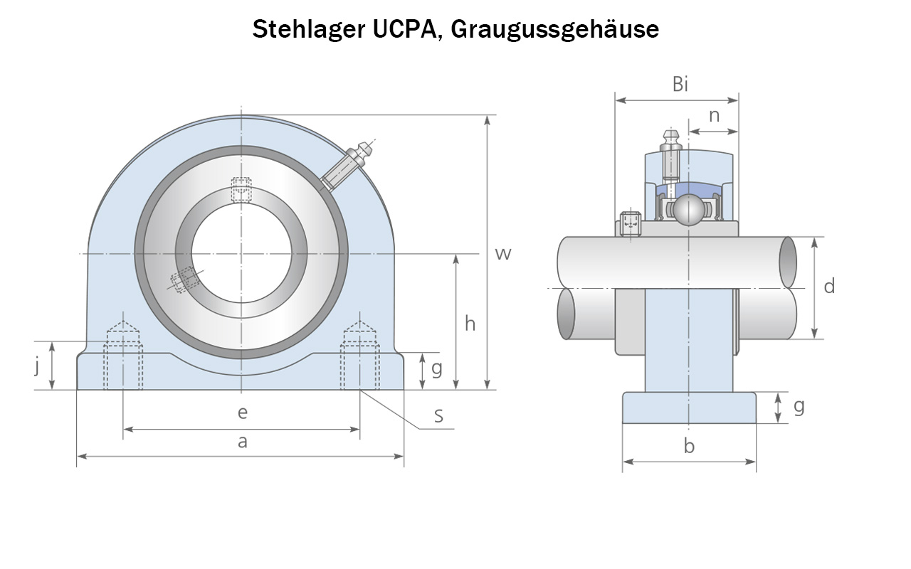  Stehlager Zeichnung 