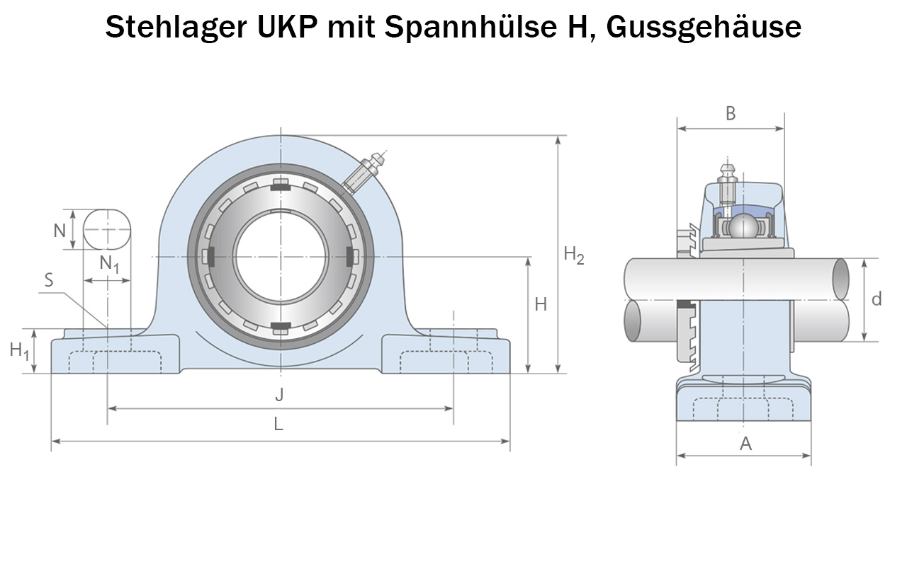  Stehlager Zeichnung 